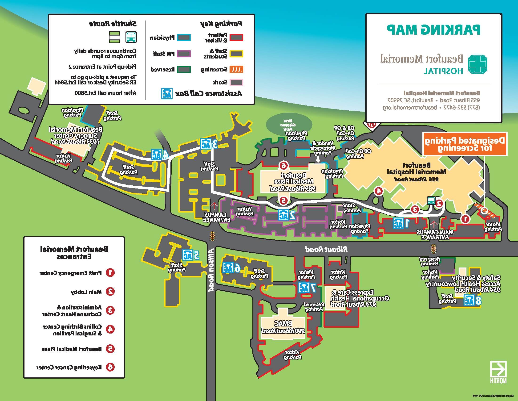 博福特校园停车地图